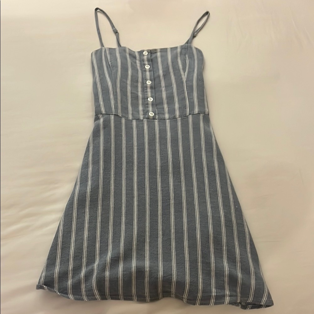 Hollister Blue and White Striped Mini Dress